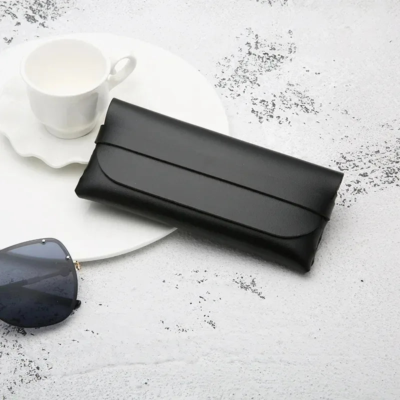 Soft Leather Glasses Case | Unisex Sunglasses Travel Bag Eyeglass Case QXL
