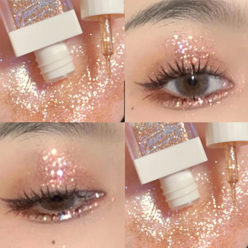 Liquid Glitter Eyeshadow – 6 Shades, Shimmer & Waterproof Liquid Glitter Eyeshadow QXL Dark Khaki