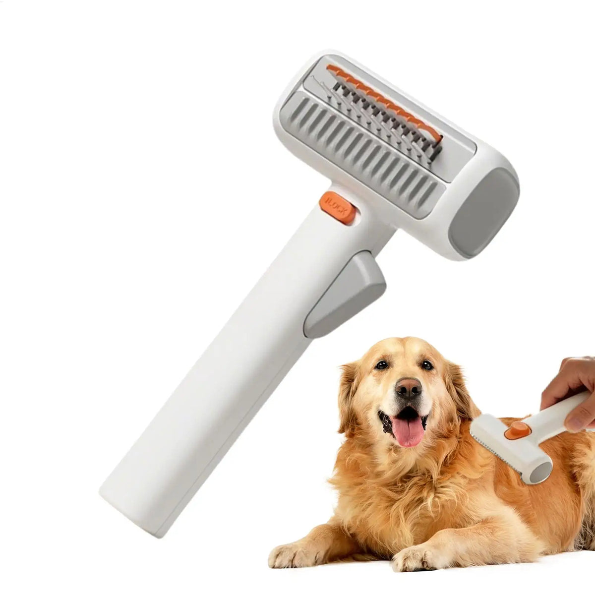 2-in-1 Pet Dematting & Deshedding Comb for Cats & Dogs Pet Grooming Comb QXL