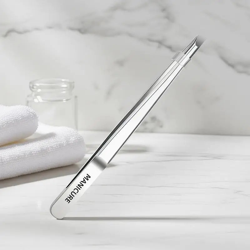 Stainless Steel Slant Tip Eyebrow Tweezers for Lash & Grooming Eyebrow Tweezers QXL Default Title