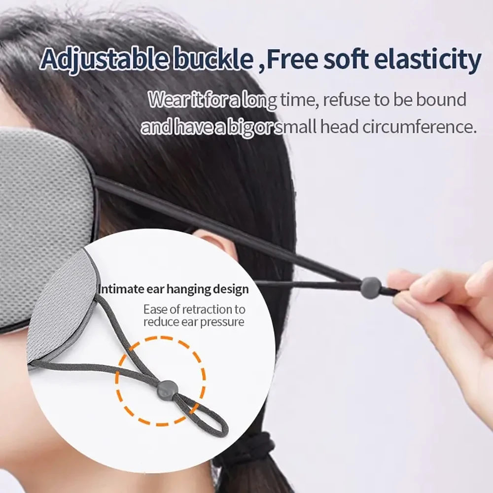 Dual-Use Warm & Cool Silk Sleep Mask | Light Blocking Travel Sleep Eye Mask QXL