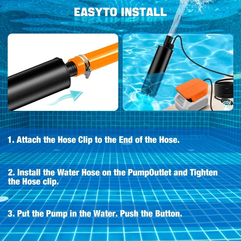 Cordless Submersible Pump | Makita 18V–20V Battery Compatible Submersible Water Pump QXL