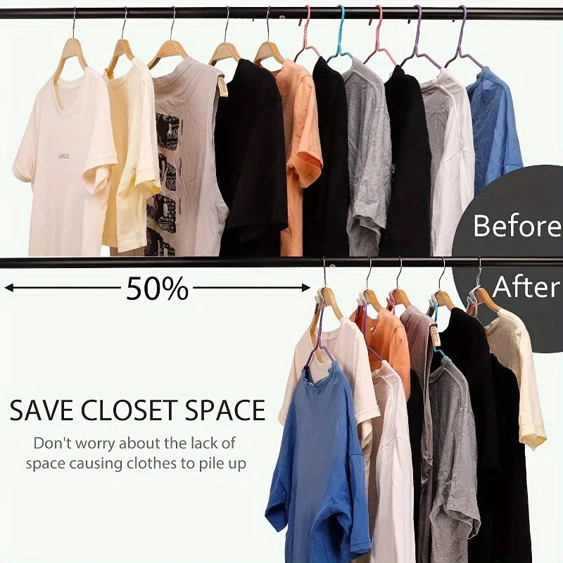 Cascading Hanger Hooks | Space-Saving Closet Organizer Hanger Connector Hooks QXL