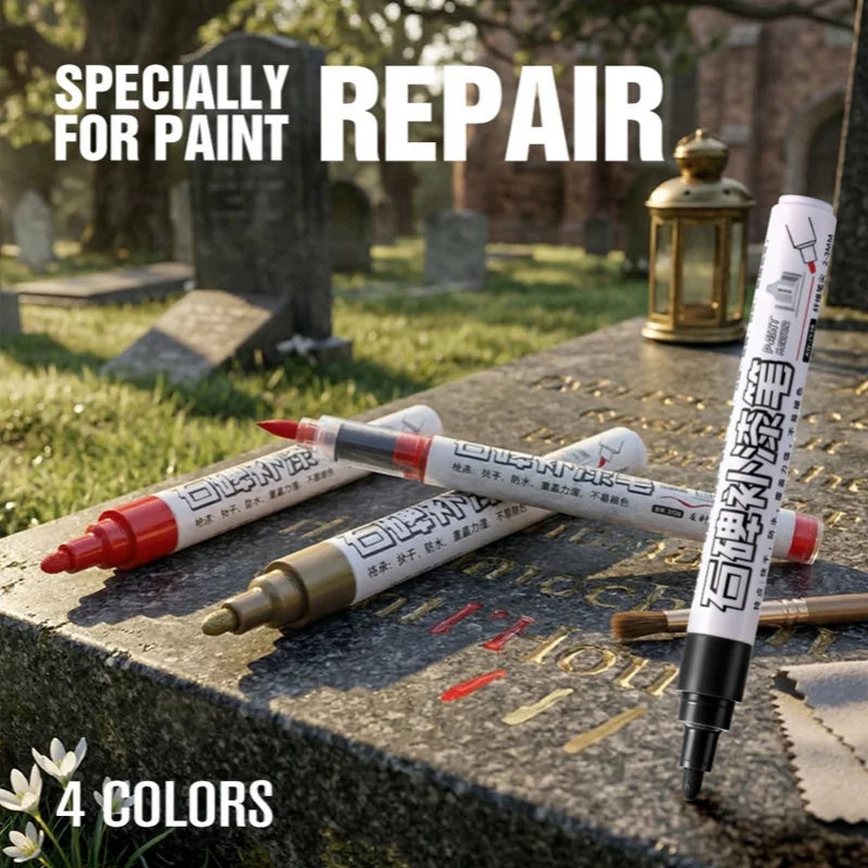 Granite Headstone Engraving Marker Pen | Waterproof Stone Ink Stone Engraving Marker QXL