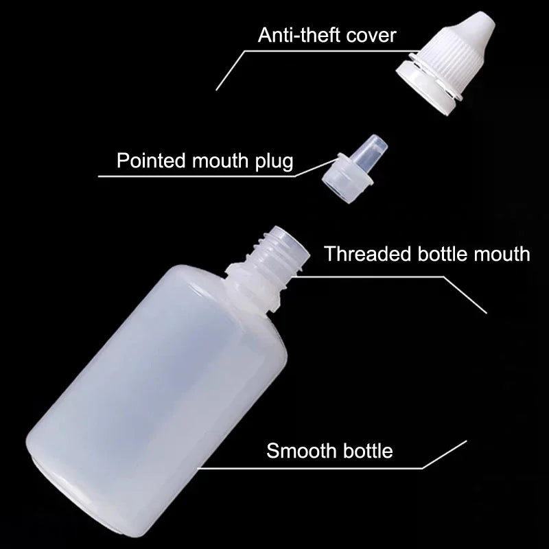 10-Pack Refillable Squeezable Eye Drop Bottles 5–30ml Eye Drop Bottles QXL