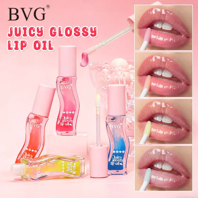 Juicy Glossy Lip Oil – Double Color Shiny Lip Gloss & Plumper Lip Oil Gloss QXL