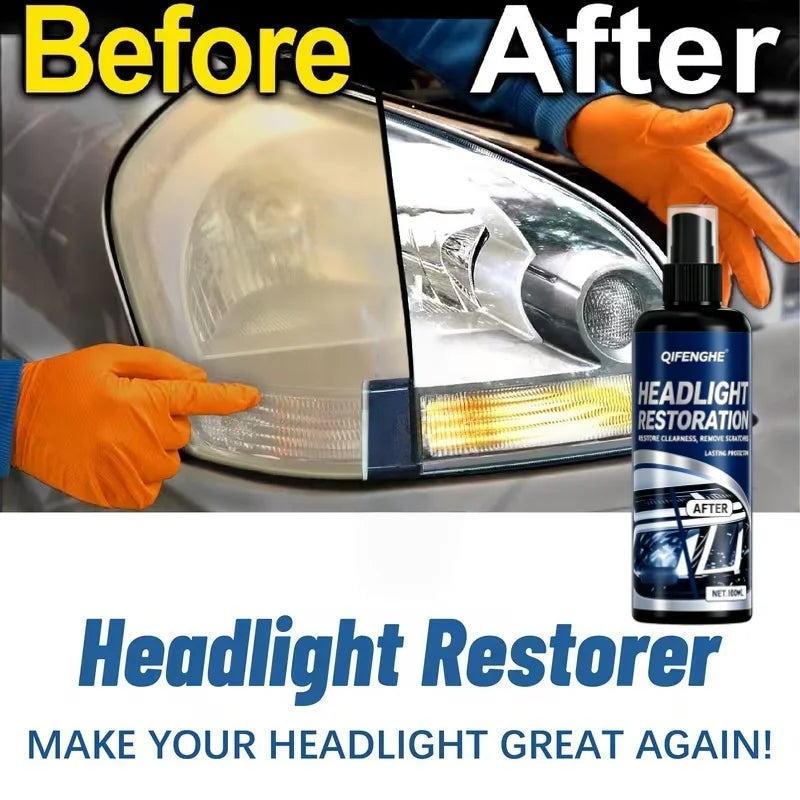 Headlight Restoration Spray – Remove Yellowing & Oxidation Headlight Restoration Spray QXL