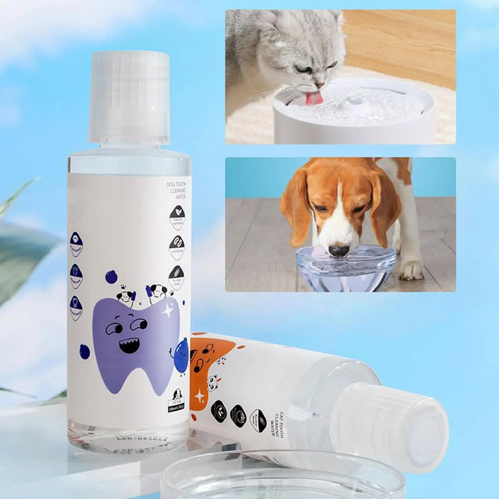 200ml Pet Dental Water Additive – Dog & Cat Teeth Cleaner Pet Dental Additive QXL
