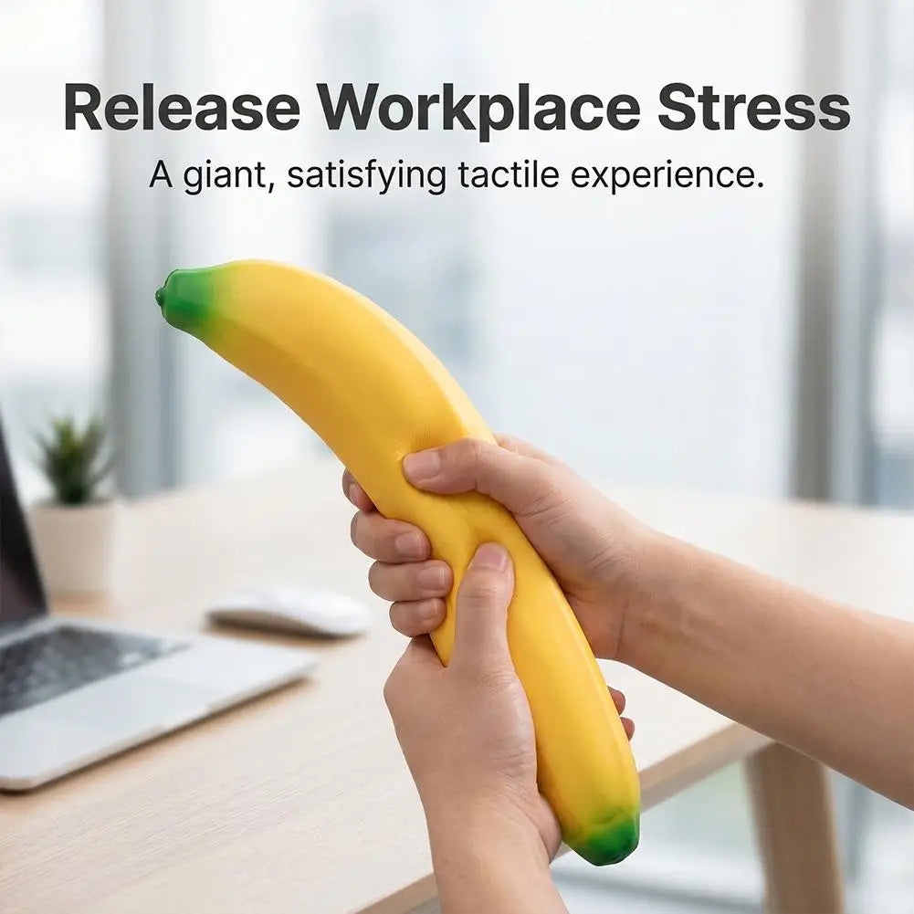 Oversized Banana Squishy Fidget Toy | Giant Slow Rebound 45cm Squishy Fidget Toy QXL