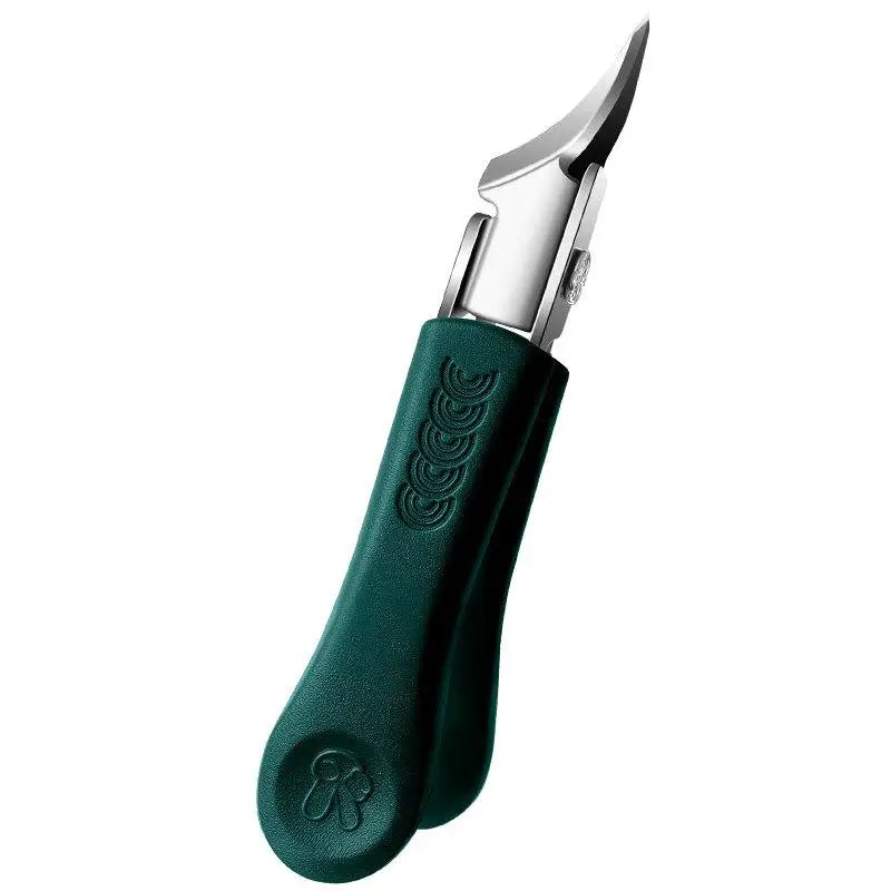 Slanted Stainless Steel Toenail Clipper | Anti-Splash Toenail Clipper QXL Green