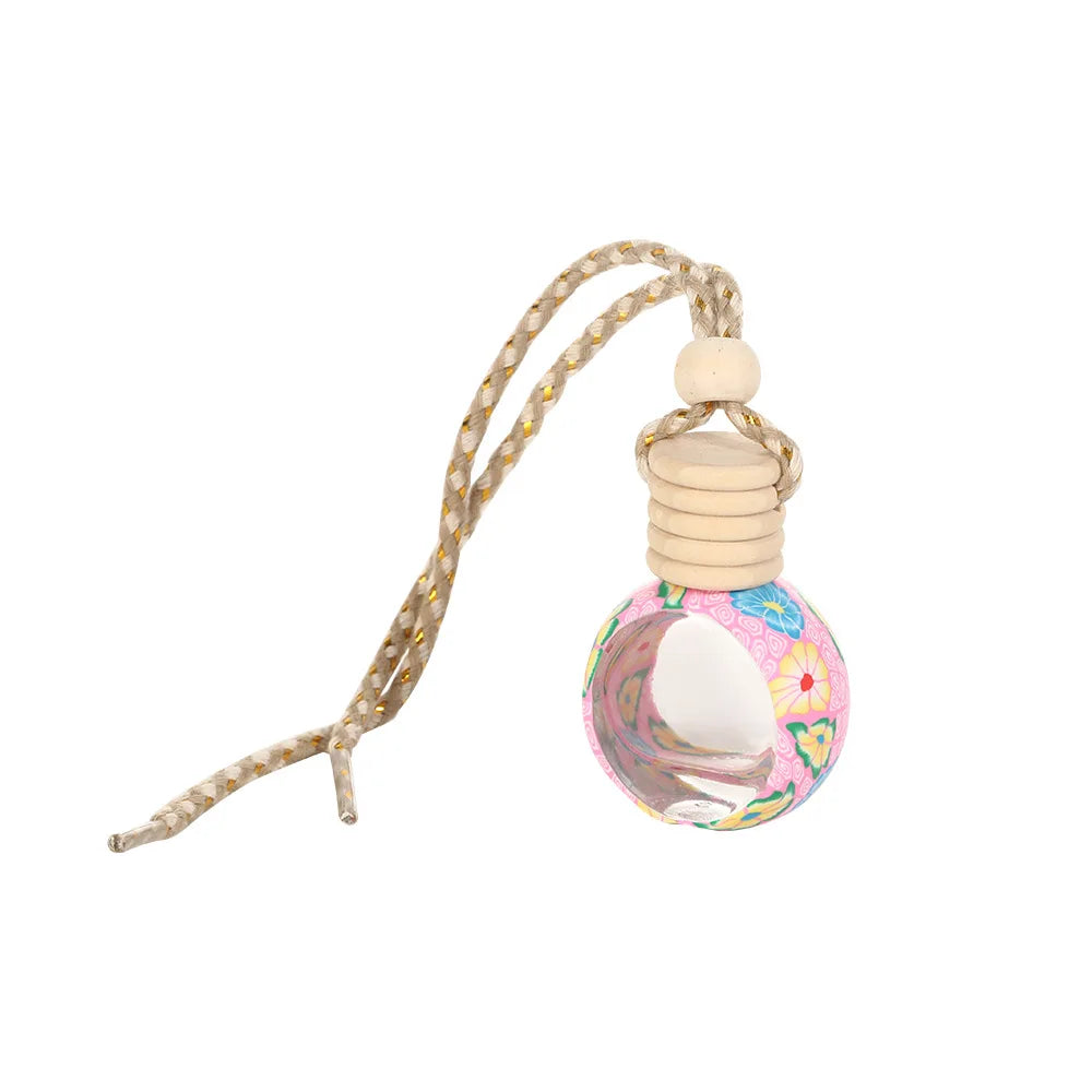 Mini Glass Perfume Vial Pendant | Car Aroma Diffuser 8–12ml Perfume Vial Pendant QXL