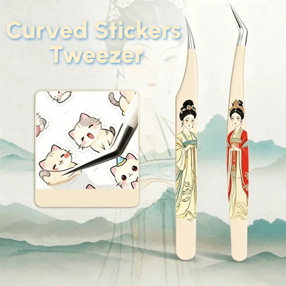 Curved Stainless Steel Craft Tweezers | Scrapbooking & Lash Curved Craft Tweezers QXL