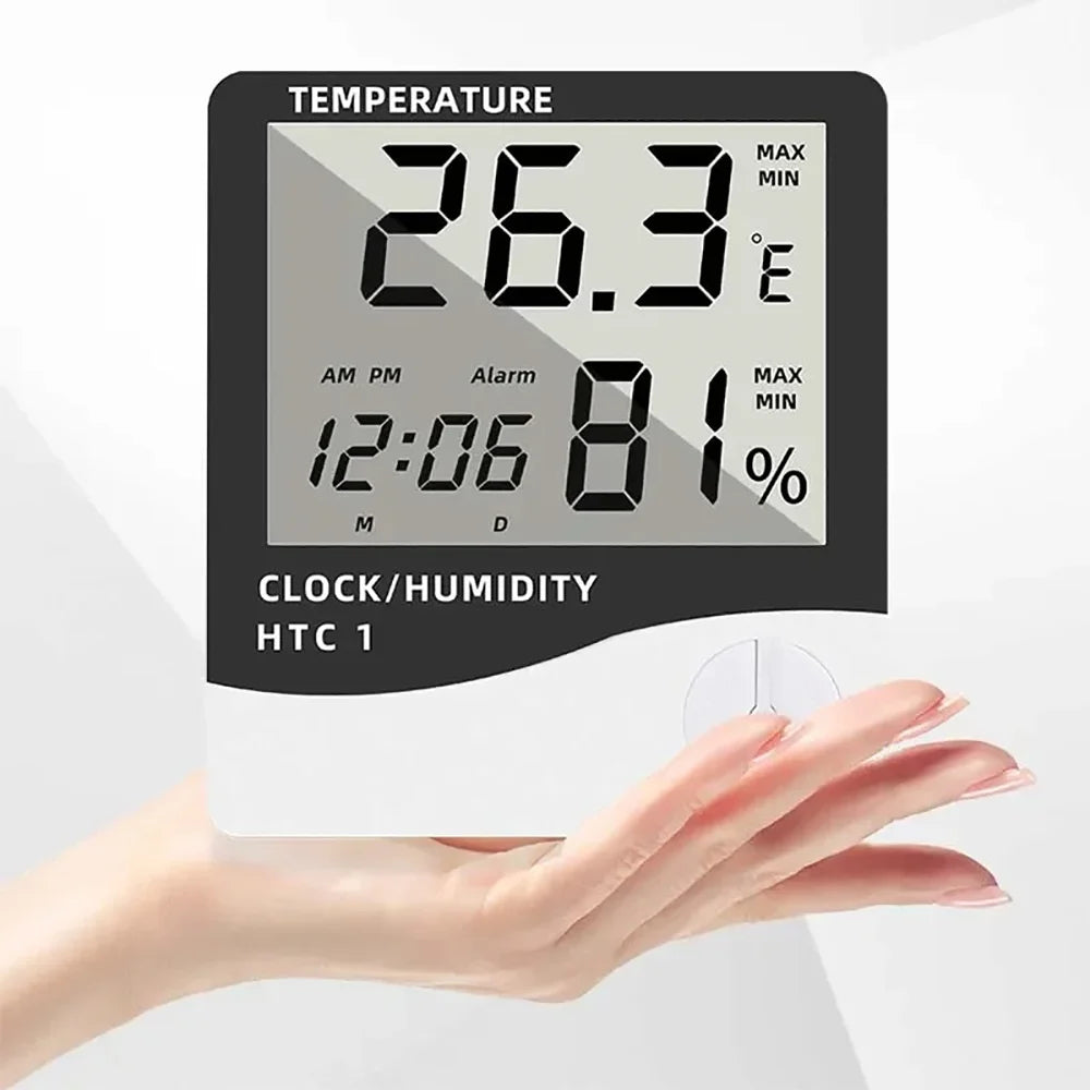 LCD Hygrometer Thermometer HTC-1 HTC-2 | Digital Weather Station Hygrometer Thermometer QXL
