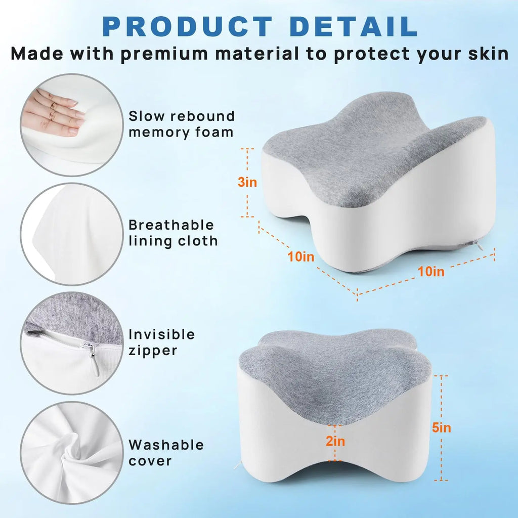 Memory Foam Knee Pillow | Orthopaedic Leg Cushion Support Knee Support Pillow QXL