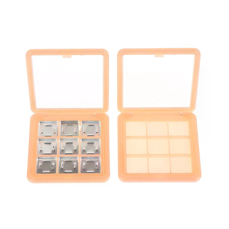 9-Grid Empty DIY Eyeshadow Palette Case | Transparent Lid Empty Eyeshadow Palette QXL