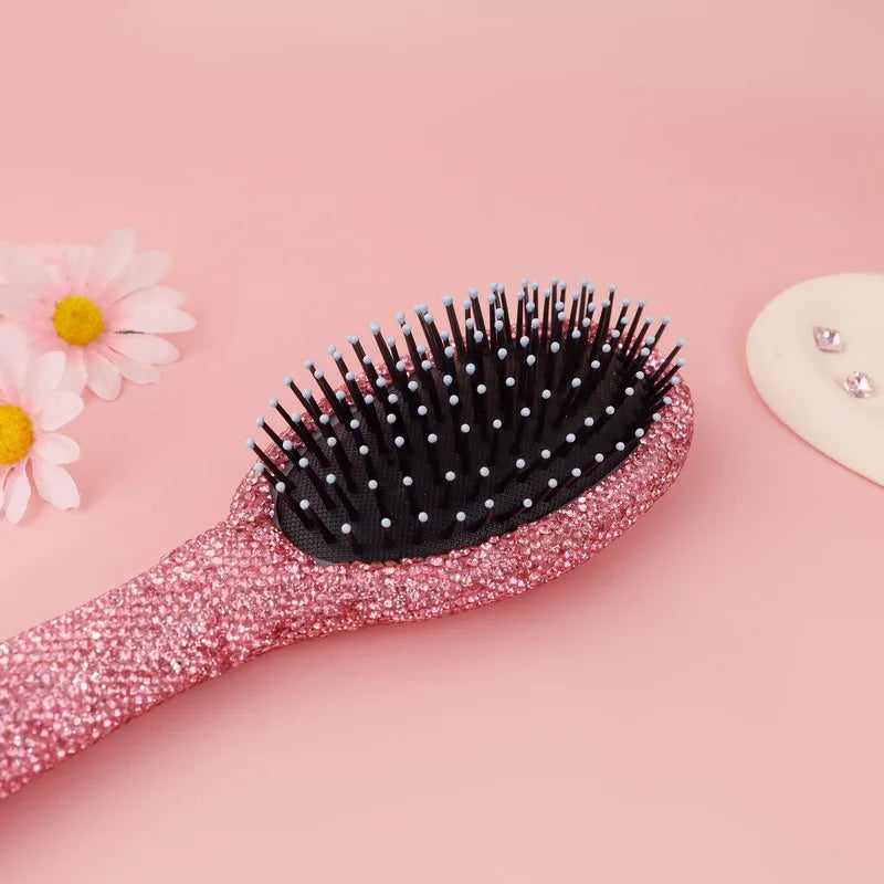 Pink Diamond Air Cushion Massage Comb – Detangling Brush Air Cushion Hair Comb QXL