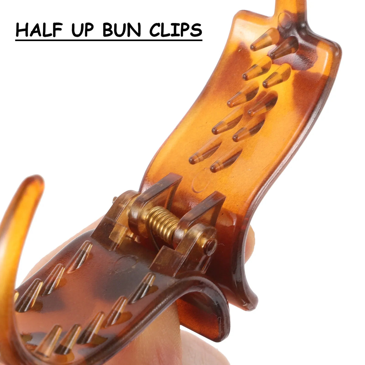 3-Pack Two-Tooth Shark Claw Clips – Ponytails & Buns Hair Claw Clips QXL