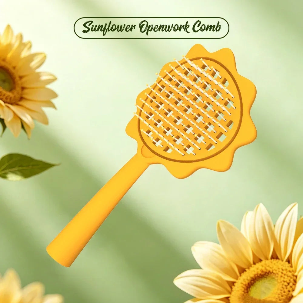 Sunflower Detangling Hair Brush & Scalp Massager Comb Detangling Hair Brush QXL
