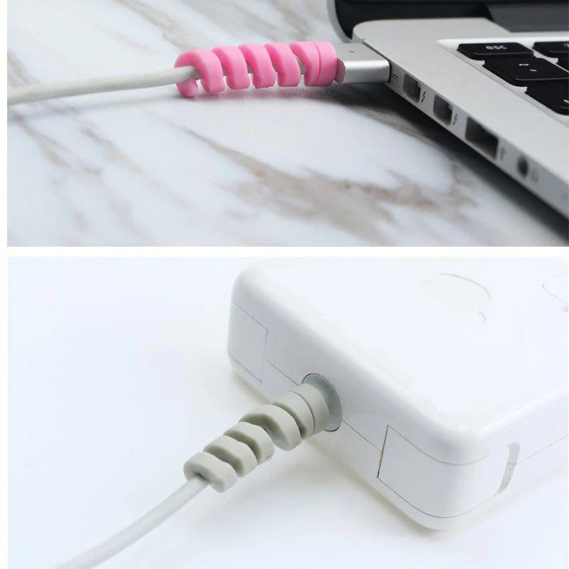 USB Cable Protector & Wire Organizer | Cord Sleeve & Ties Cable Management Set QXL
