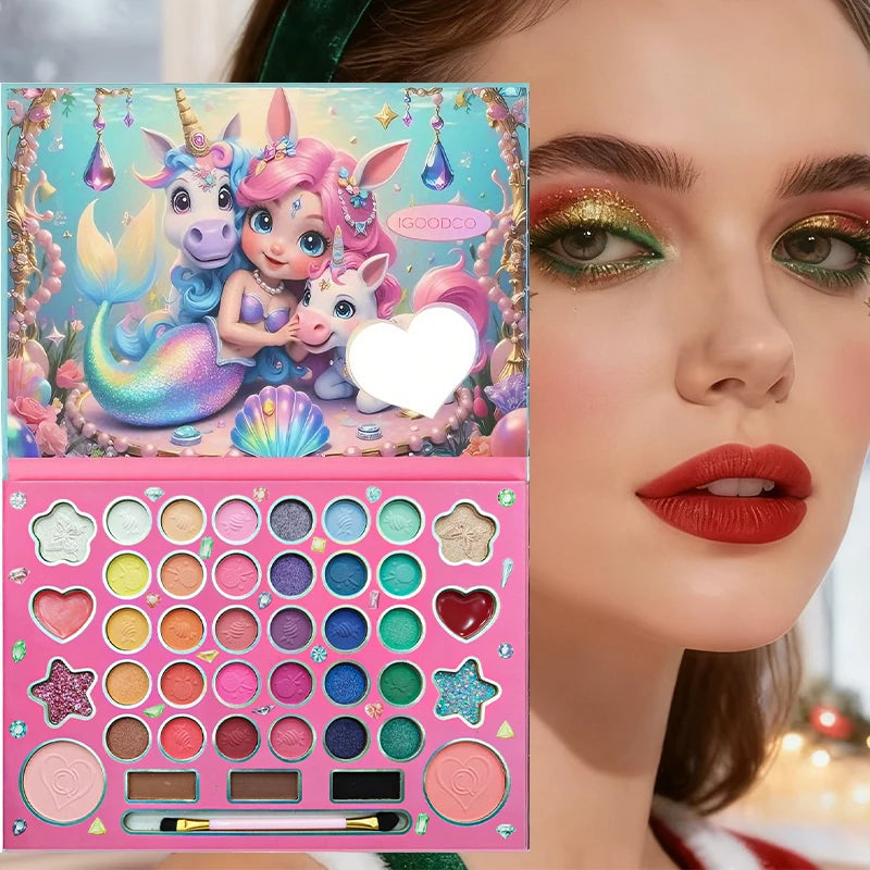 41-Color Eyeshadow Palette | Matte & Shimmer Pro Makeup Set Eyeshadow Palette QXL