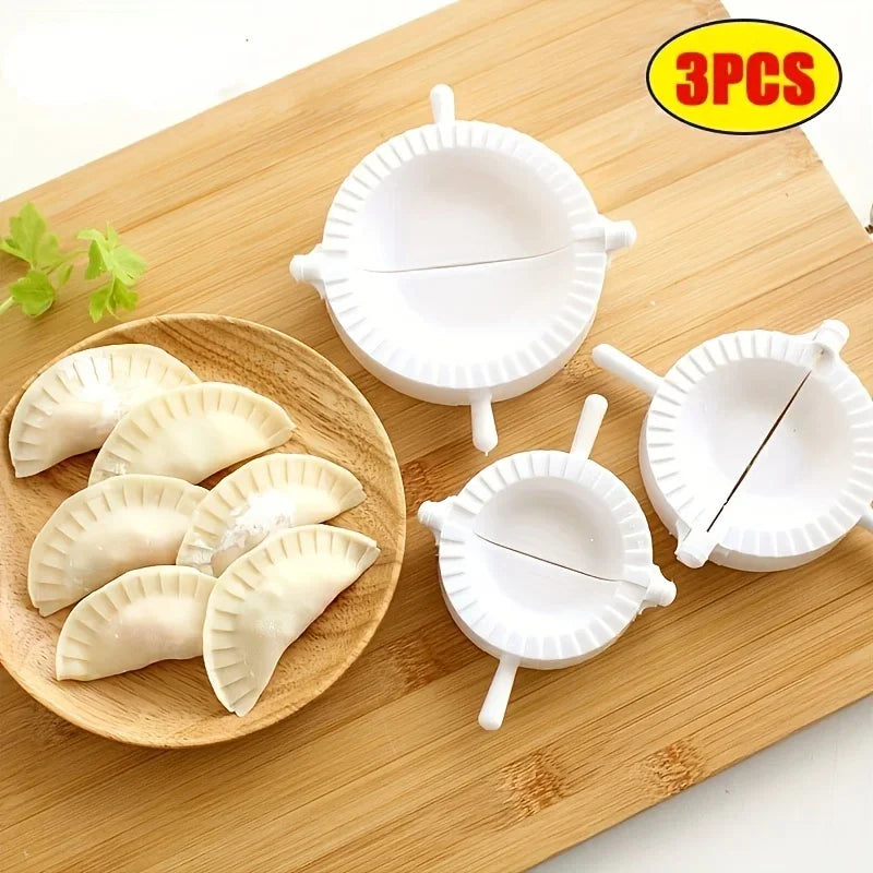 Dumpling Mold Maker 3-Pack | Gyoza & Wonton Press Tool Dumpling Press Mold QXL 3pcs White