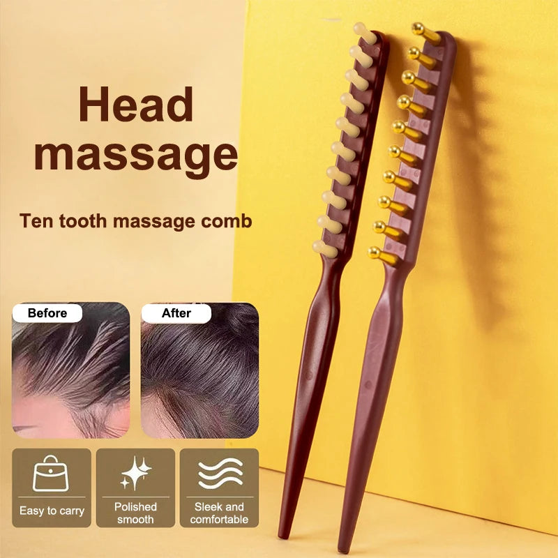 Anti-Static Scalp Massage Comb | Alloy Gua Sha Hair Tool Scalp Massage Comb QXL