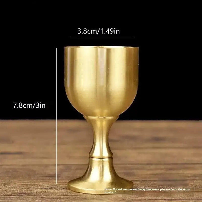 Brass Copper Wine Goblet | Mini Shot Glass & Décor Copper Wine Goblet QXL