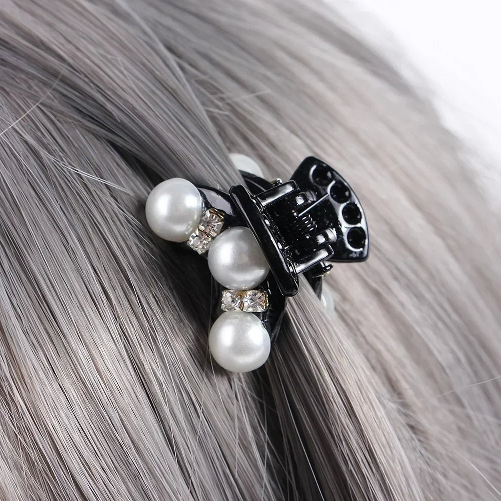 Pearl Mini Hair Claw Clip | Chic Barrette for Women & Girls Mini Hair Claw Clip QXL