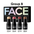 4-Pack CC Sticks Highlighter Blush Contour Waterproof Makeup Cream Makeup Sticks QXL B 28g