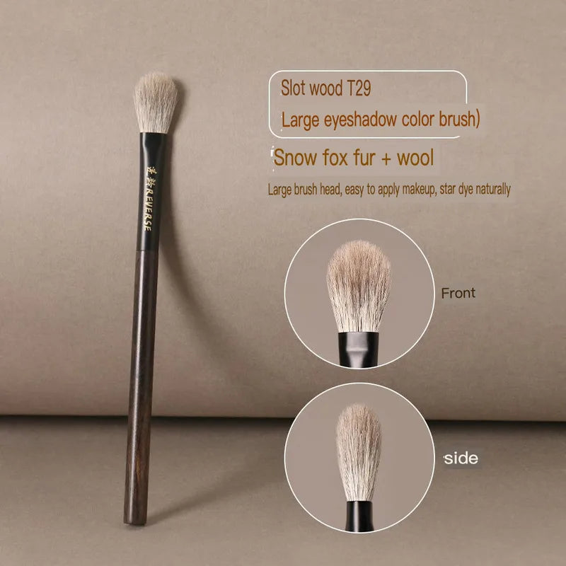 T29 Large Eyeshadow Brush | Soft Goat Hair Ebony Handle Eyeshadow Brush QXL