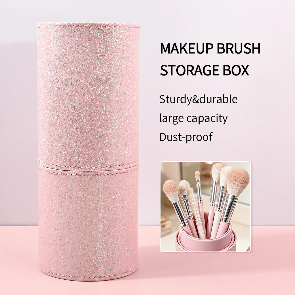 KOSSHOW Pink Detachable Makeup Brush Holder – Dustproof Makeup Brush Holder QXL Pink