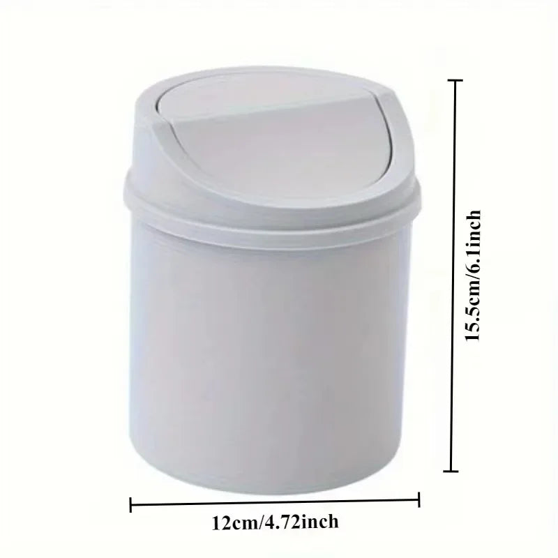 Mini Trash Can with Rolling Lid | Desk & Bedroom Waste Bin Mini Trash Can QXL