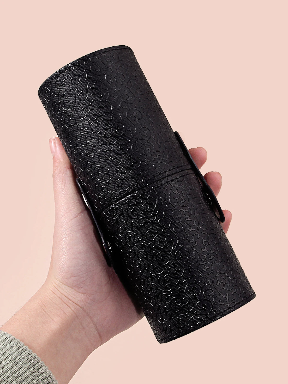 KOSSHOW PU Leather Makeup Brush Holder | Dustproof Cylinder Makeup Brush Holder QXL