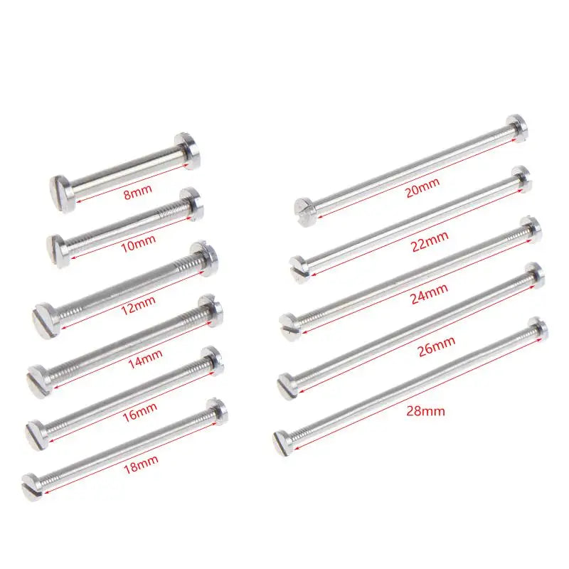 Stainless Steel Watch Lug T-Bar 1.2mm Tube & 2.5mm Screw Cap Watch Band T-Bar QXL