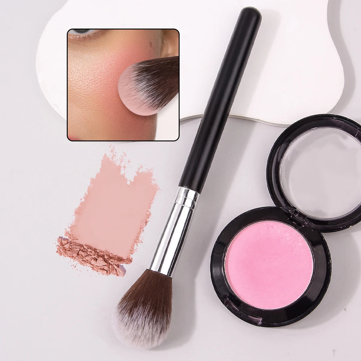 KOSSHOW Fireflame Arc Blush & Loose Powder Makeup Brush Makeup Brush QXL