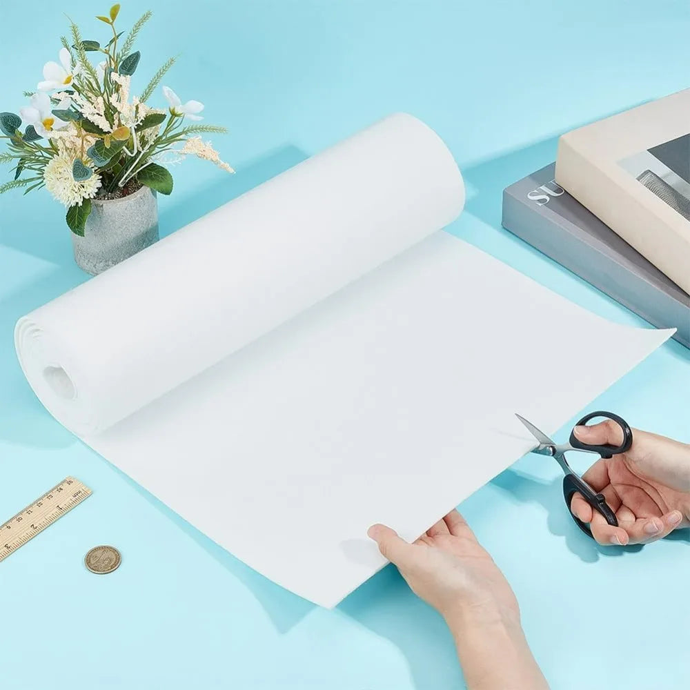 White Felt Roll 118x15.7" 2mm Nonwoven Fabric | DIY Crafts Craft Felt Roll QXL