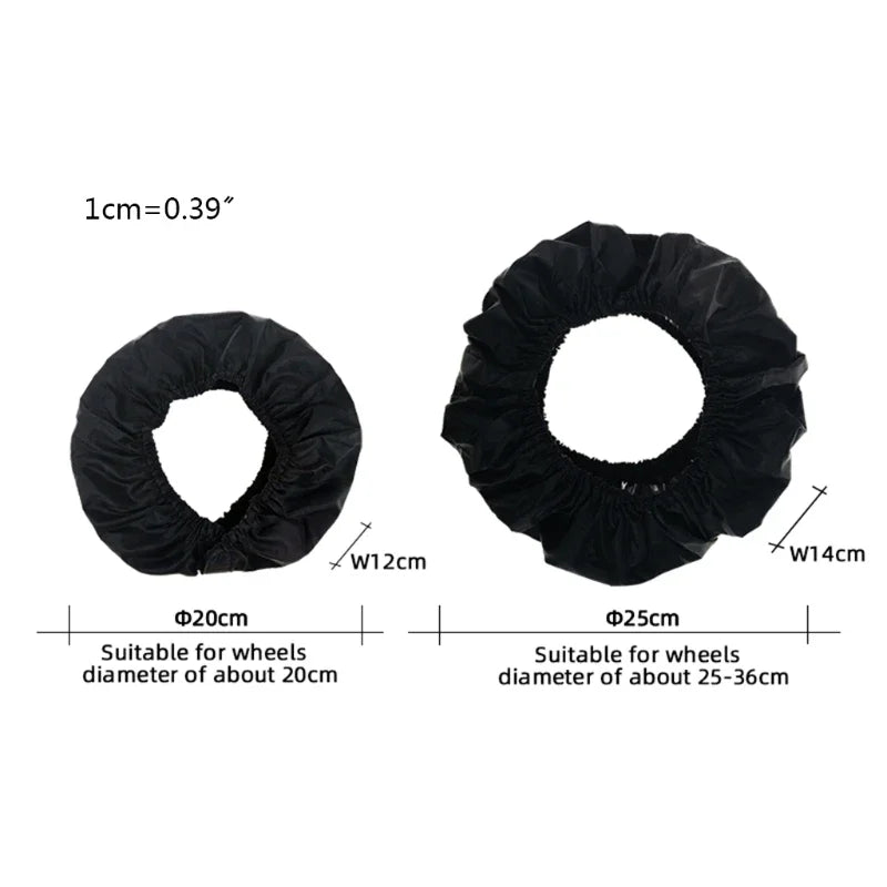 2-Pack Baby Stroller Wheel Covers | Dustproof Oxford Cloth Stroller Wheel Cover QXL