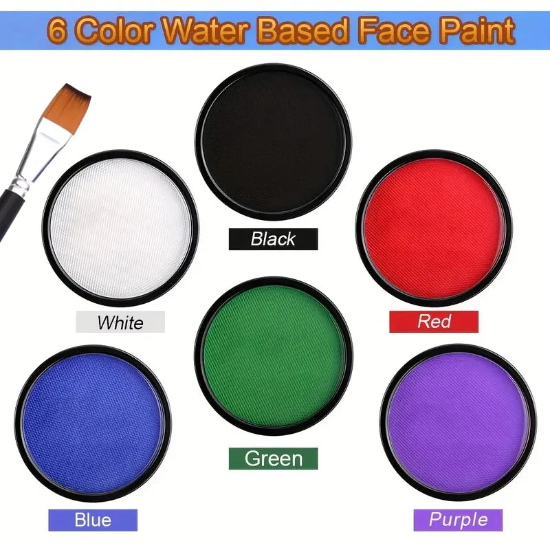 30g Water-Activated Face & Body Paint – Non-Toxic Vibrant Face & Body Paint QXL