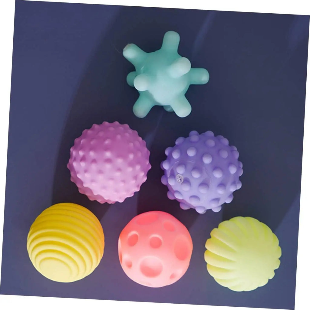 6-Pack Soft Textured Sensory Balls for Babies & Toddlers Baby Sensory Toy Set QXL