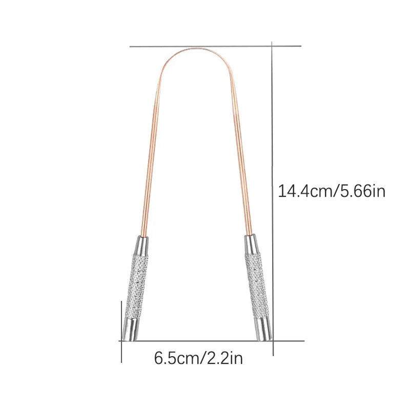 Copper Tongue Scraper | Stainless Steel Oral Hygiene Cleaner Tongue Scraper QXL