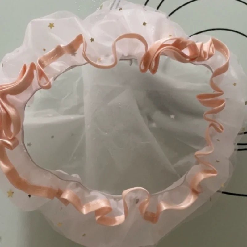 Double-Layer Waterproof Shower Cap | EVA & PVC Star Print Shower Cap QXL