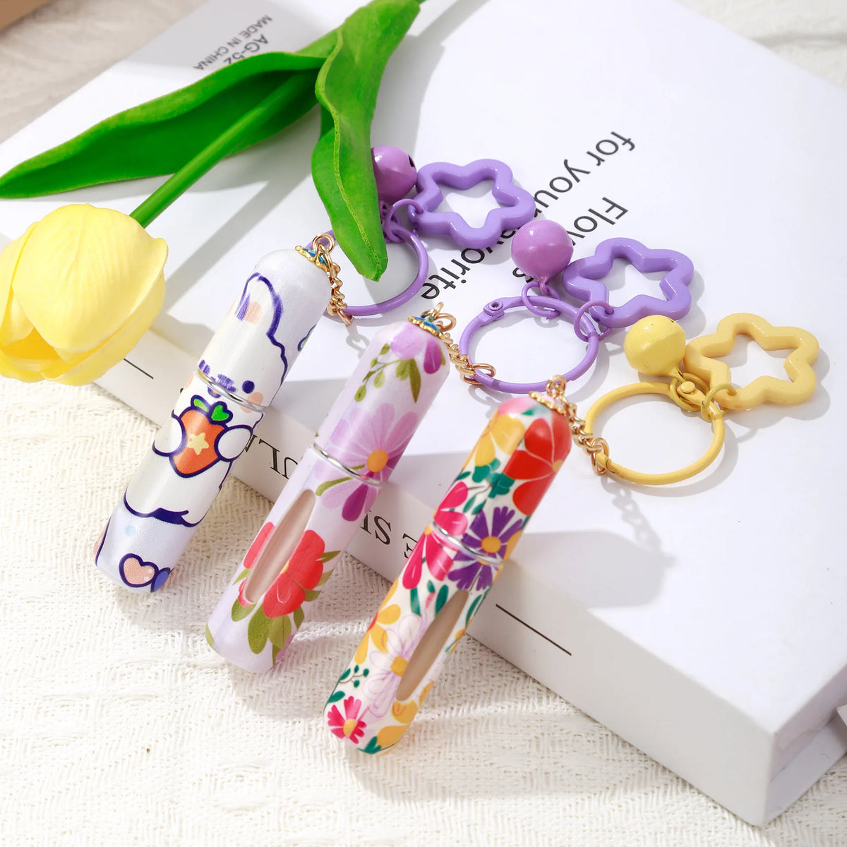 5ml Refillable Perfume Atomizer Spray Bottle with Keychain Perfume Atomizer QXL
