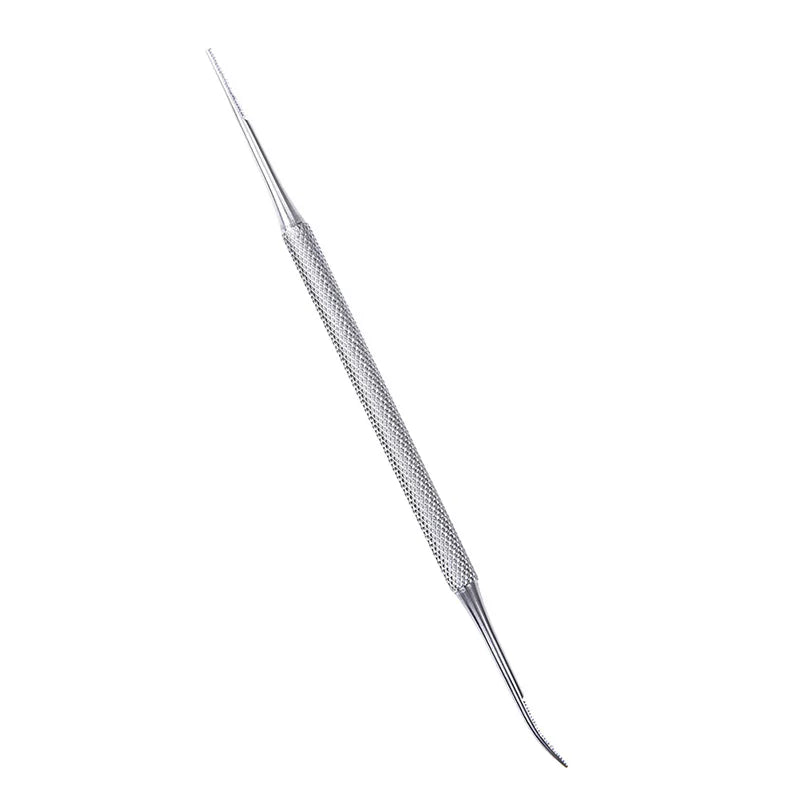 Double-Ended Ingrown Toenail File & Lifter | Stainless Steel Toenail File Tool QXL Silver