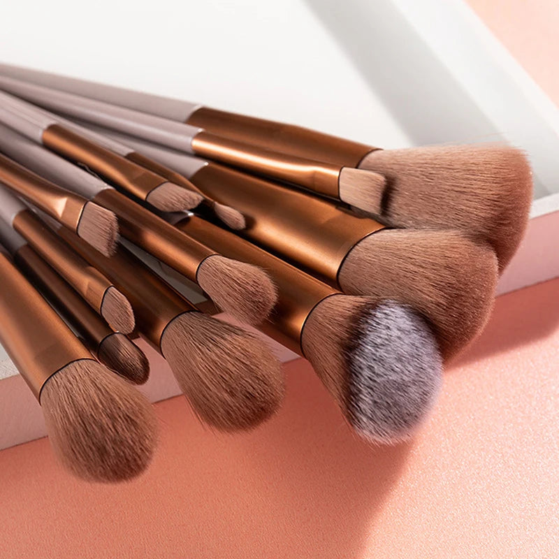 13-Piece Professional Makeup Brush Set – Foundation & Blush Makeup Brush Set QXL