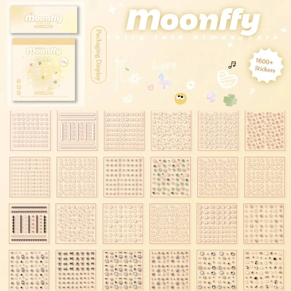 24-Pc Embossed Self-Adhesive Nail Art Stickers | No-Repeat Set Nail Art Stickers QXL Yellow