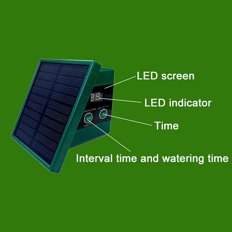 Solar Drip Irrigation System – 10M Auto Garden Watering Kit Drip Irrigation Kit QXL
