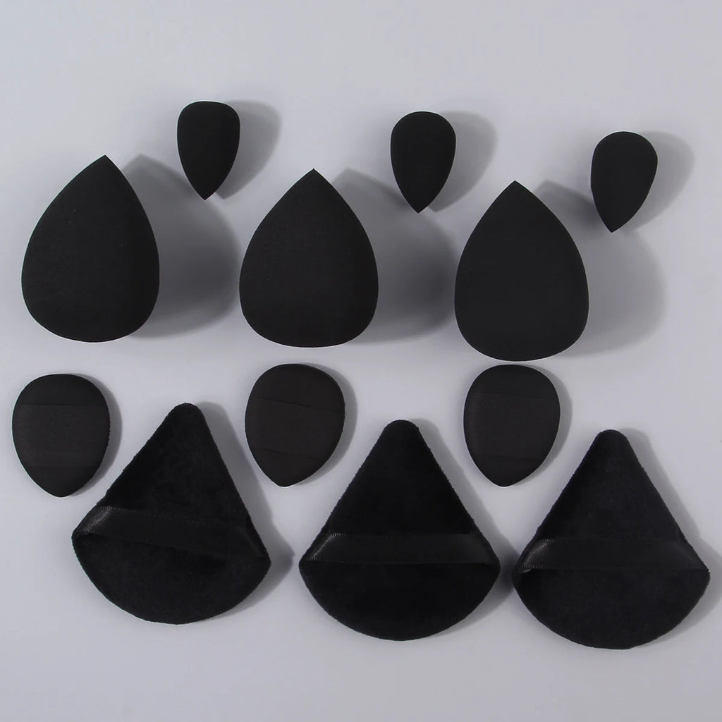 12-Piece Multi-Shape Makeup Sponge & Powder Puff Set Makeup Sponge Set QXL