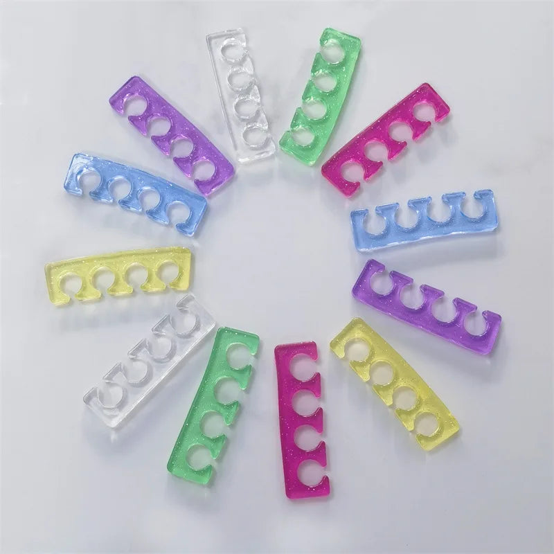 Soft Silicone Toe Separators for Pedicure – 2 Pack, 6 Colors Toe Separator QXL