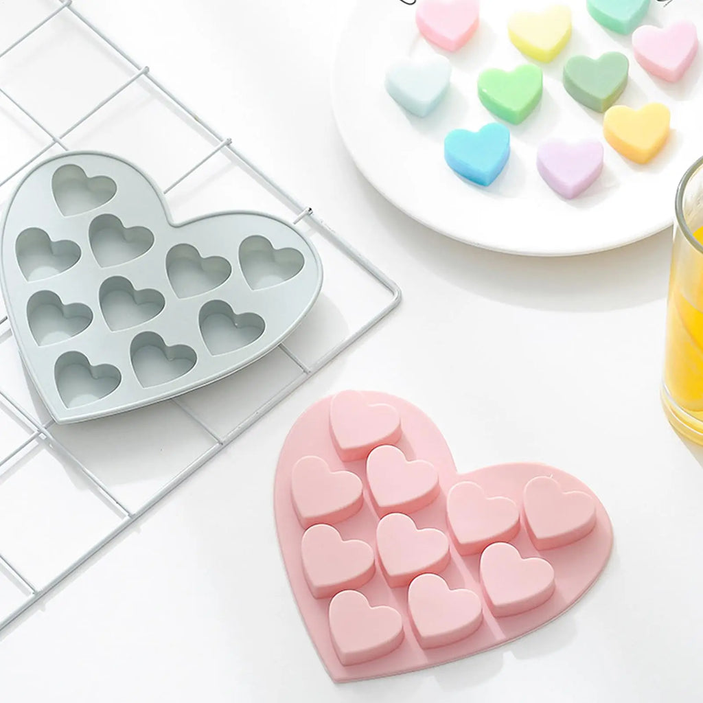 Heart Silicone Chocolate Mold – Candy, Jelly & Ice Cube Tray Silicone Baking Mold QXL