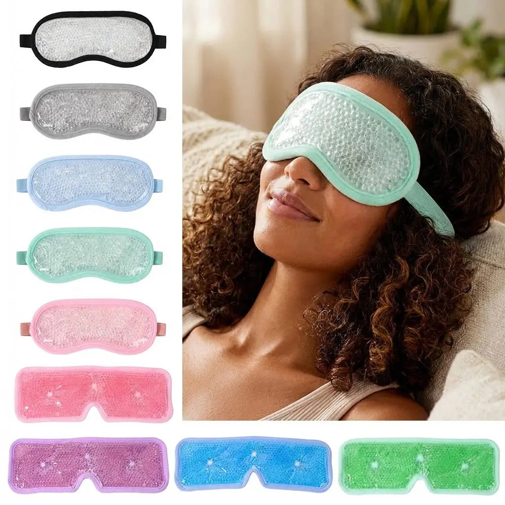 Reusable Gel Bead Eye Mask | Hot & Cold Therapy for Sleep Gel Eye Mask QXL